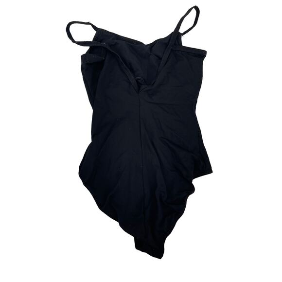 Solid Black One-Piece Swim Bathing Suit Women's - Picture 4 of 6